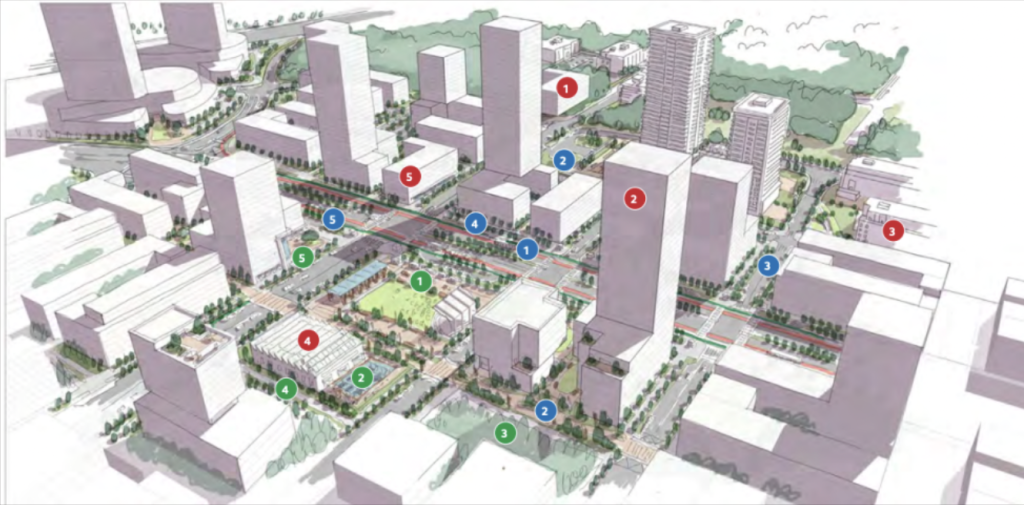 Rendering of 200th Street Corridor Development Plan